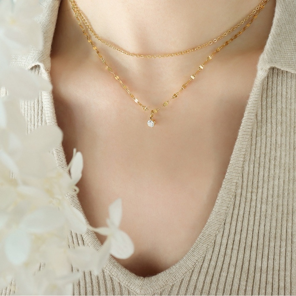 14k Gold Layered Dainty Necklace